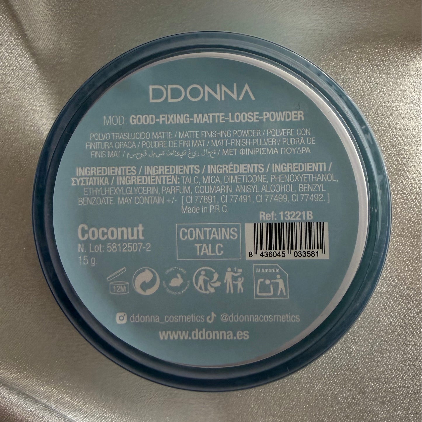 Poudres libres fixantes mat Noix de Coco